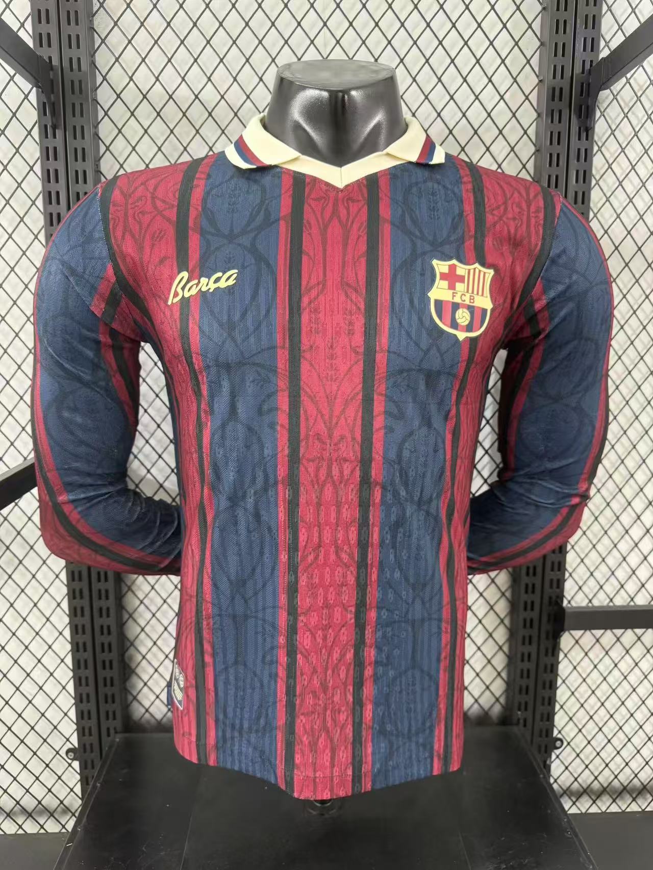 Camisa do Barcelona Manga Longa Retrô