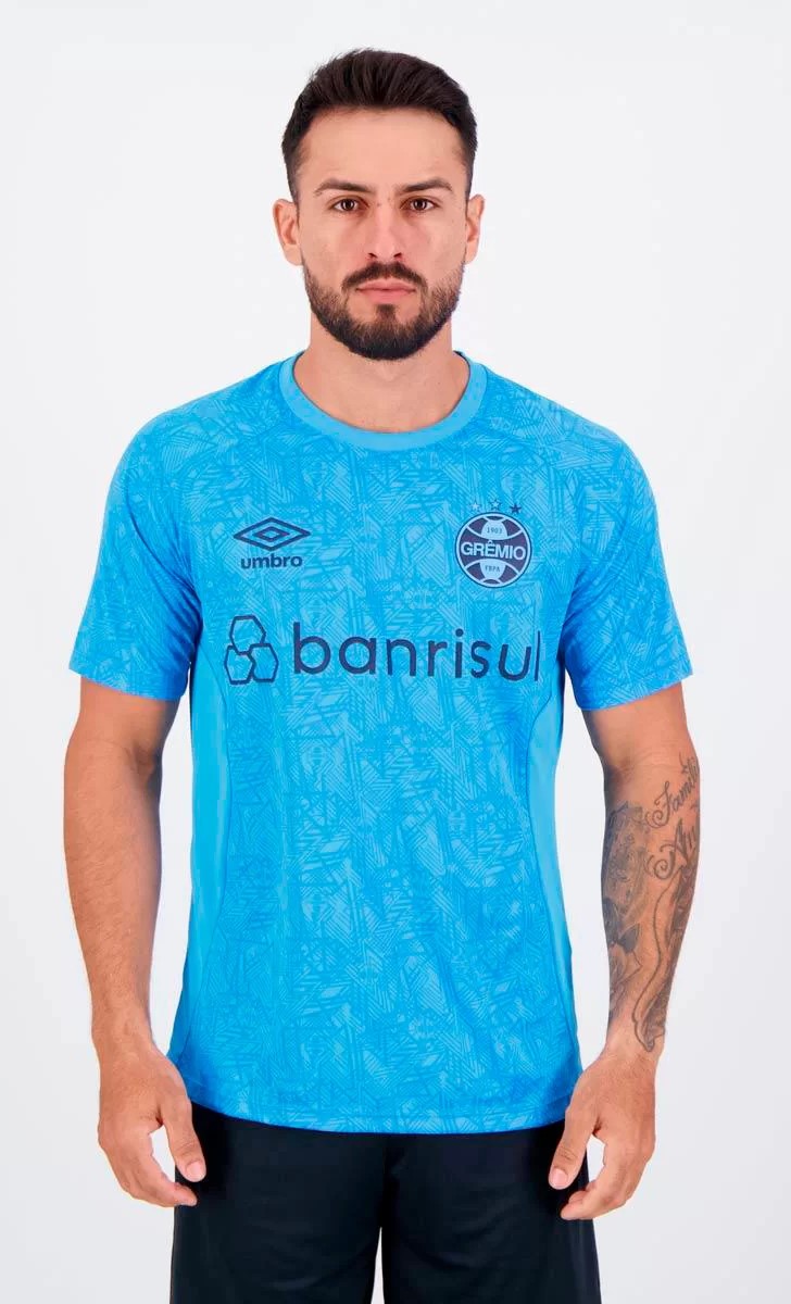 Camisa Umbro Grêmio Treino 2024/25 Azul Celeste