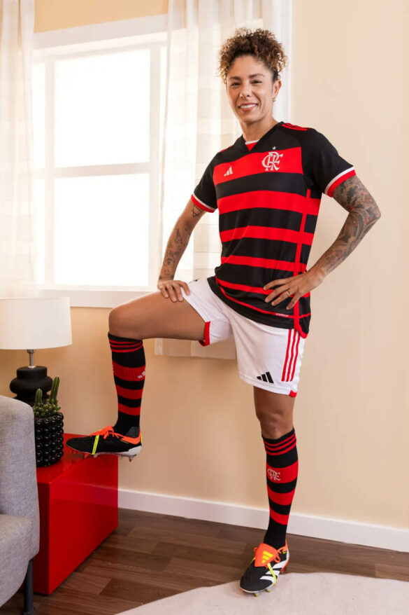 Flamengo Camisa Feminina uniforme 1 24-25