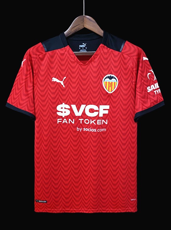 Valência camisa 2 vermelha 2021-22